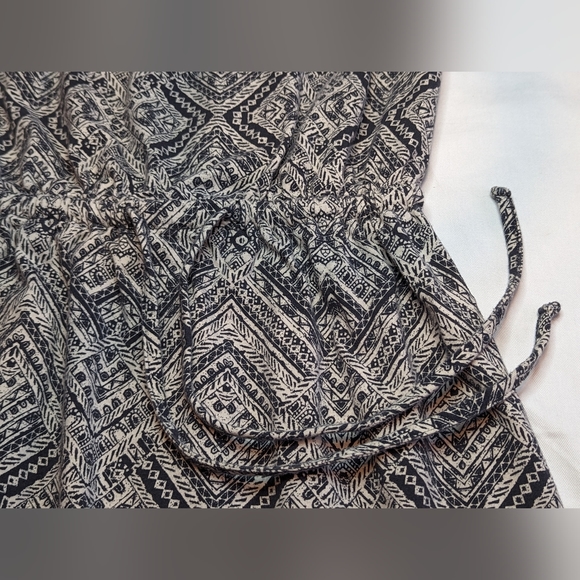 Mossimo Strapless Mini Dress or Cover-up Tribal Aztec Drawstring Black SMALL - Picture 4 of 11